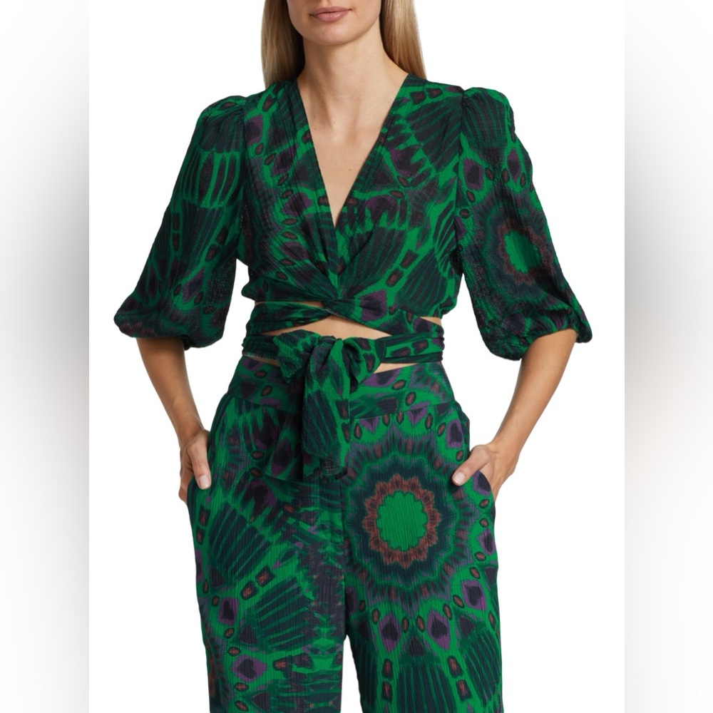 BA&SH Cally Ikat Print Gauze Blouse